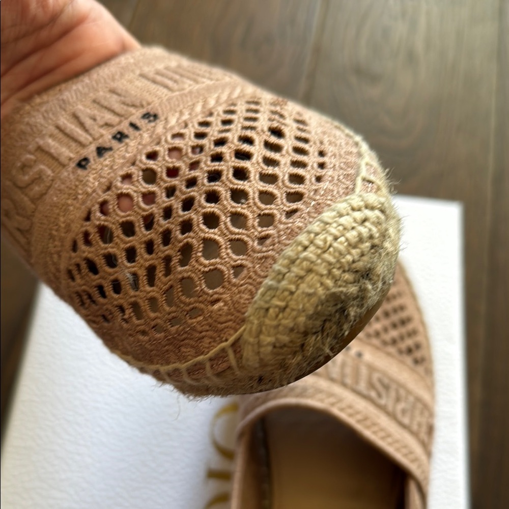 AUTHENTIC Christian Dior Nude Mesh Espadrilles (RARE color) - Picture 6 of 13